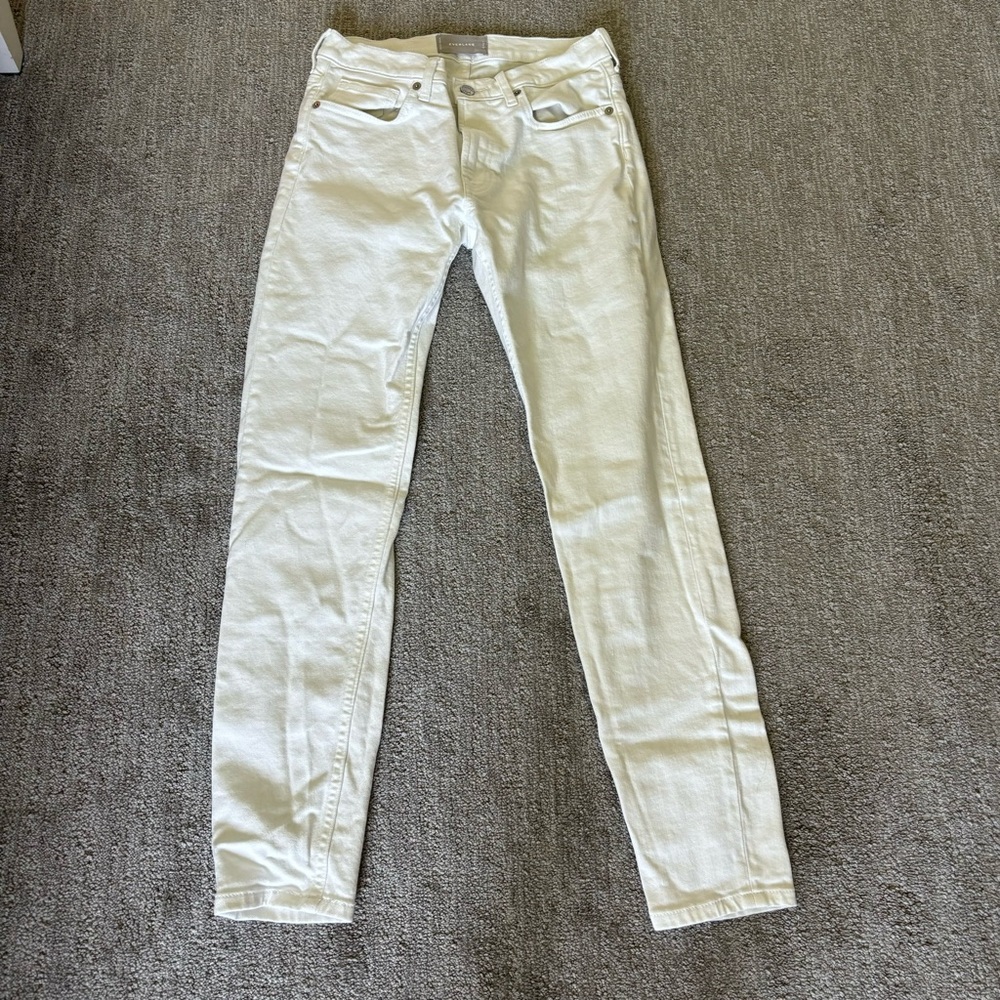 Everlane Mid Rise White Jeans size 26R